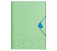 LEITZ Carpeta Urban Chic A4 Verde con Goma y Solapas (Set de 10)