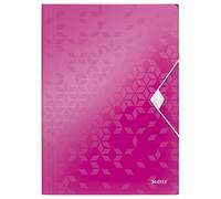 Leitz Carpeta WOW con solapas y goma elástica Fucsia Din A4