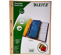 Leitz - Clasificadora con grapado (media tapa frontal, A4, cartón de Manila, 5 unidades), colores surtidos