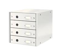 Leitz Click&Store Módulo de 4 Cajones Plegable Blanco con Portaetiquetas