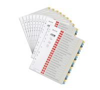 Leitz Cosy Series 12490000 - Separadores para escribir en PC (formato A4, 1-20, 10 unidades, resistentes, multicolor)