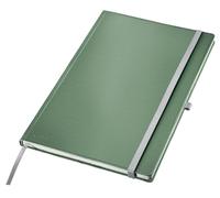 Leitz Cuaderno A4 Style Rayado, Tapa Dura, 160 Páginas, 80 Hojas, Papel Certificado FSC de 100 g/m², Cinta Elástica y Marcapáginas, para Oficina y Hogar, Verde, 44751053