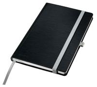 Leitz Cuaderno Cuadriculado A5 Style, Tapa Dura, 160 Páginas, 80 Hojas, Papel Certificado FSC de 100 g/m², Cinta Elástica y Marcapáginas, para Oficina y Hogar, Negro, 44861094