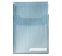 Leitz Dossier Combifile A4, Gran Capacidad, Extensible, Azul Transparente Mate, Abertura Superior con Solapa, Polipropileno de 200 Micras, Pack de 3, 47270035