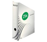 Leitz easyboxx 61400000 - Archivador de archivador de 80 mm de ancho de lomo para archivar y guardar documentos en formato A4 y Estados Unidos, 25 unidades, color blanco y negro