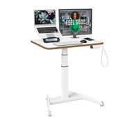 Leitz Ergo Compact Essential Pro Escritorio Compacto eléctrico con Memoria de 80 x 60 cm y Panel Organizador de Escritorio con Soporte para Ordenador portátil de, 80x25 cm