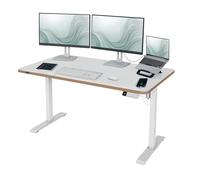 Leitz Ergo Escritorio Elevable Eléctrico - Mesa Regulable en Altura con Recordatorio, Memorias y Puertos USB-C/USB-A - 140 x 80cm (Enchufe EU)