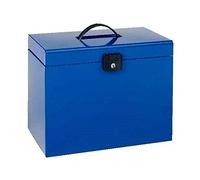 Leitz ESSELTE 11895 - Maletín metálico con 5 carpetas colgantes en Kraft DIN A4 color azul