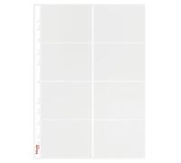 Leitz ESSELTE 78930 - Fundas PP Cristal para tarjetas de visita con refuerzo 105 micras (bolsa 10 ud.) DIN A4. 11 taladros