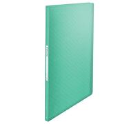 Leitz Esselte Cuaderno A4 con 60 Fundas de Plástico, Capacidad para 120 Hojas, Presentación y Almacenamiento de Documentos, Casa/Oficina, Patrón en Relieve, Gama Colour'Breeze, Verde, 626233