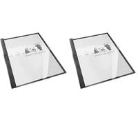 Leitz Esselte Dosier Clip File, Capacidad para 30 hojas A4, Plástico flexible, Negro, VIVIDA, 563700 (Paquete de 2)