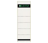 Leitz - Etiquetas Adhesivas para Lomo para Archivadores de Palanca de Cartón de 80 mm, Amplias, Cortas, 61.5 x 192 mm, Papel, 16420085, Gris, Pack de 10 etiquetas
