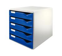 Leitz Fichero de sobremesa con 5 cajones azul/gris 285x290x355 mm