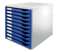 Leitz Form 52810035 - Buc de cajones, 10 cajones, Azul, Plástico