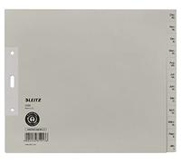 Leitz Índice de Meses Enero-Diciembre, Media Altura, Extra Ancho, 100% Papel Reciclado, Etiqueta Ángel Azul, Gris, Pack de 5, 12303085