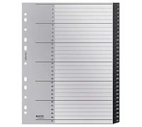 Leitz Índice separador A4 Recycle – pestañas numéricas 1-31, extra ancho, negro