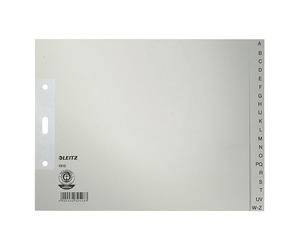 Leitz índices de cartón gris A4 1/2 con pestañas AZ (2 agujeros)