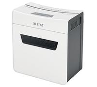 Leitz IQ 3M Premium Destructora de Papel con Corte en Micropartículas P5, 3 Hojas, Papelera Extraíble de 10 L, Gama de Protección, Blanca, 80930000
