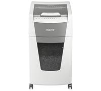 Leitz IQ Autofeed 80162000 - Destructora de papel (microcorte, P5, 300 hojas, 60 l, con enchufe suizo), color blanco
