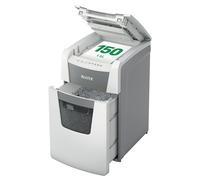 Leitz Destructora de documentos IQ Auto+ Office 150 – Automática, 150 hojas, P5, 44 L, blanca