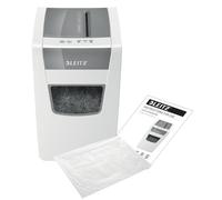Leitz iq slim office p-4 triturador de papel corte cruzado 22 cm blanc