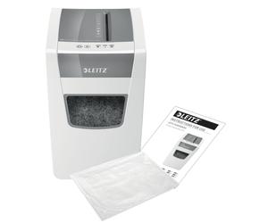 Leitz iq slim office p-4 triturador de papel corte cruzado 22 cm blanc