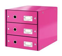 Leitz Modulo 3 Cajones Click&Store Plegable Fucsia