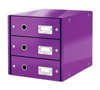 LEITZ Módulo de 3 cajones Click&Store plegable violeta