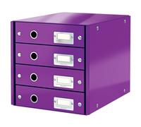 LEITZ Módulo de 4 cajones Click&Store Plegable Violeta