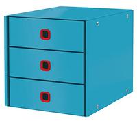 Leitz Módulo de Clasificación Click & Store, 3 Cajones para Archivar Papeles y Documentos, Archivador de Cartón Tamaño A4 con 3 Alturas para el Hogar/Oficina, Gama Cosy, Azul Sereno, 53680061