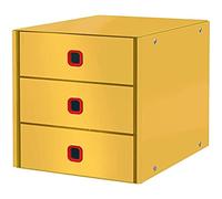 Leitz Módulo de Clasificación Click & Store – 3 cajones A4, 3 alturas – Gama Cosy Amarillo cálido