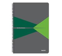 Leitz Office Collegebblock A4 cuadriculado, cuaderno con espiral, tapa de cartón, apertura de 360 grados, 180 páginas/90 hojas de papel certificado FSC (80 g/m²), para oficina y escuela, color verde