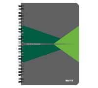 Leitz Office Collegebblock A5 rayado, cuaderno con espiral, apertura de 360 grados, tapa de polipropileno, 180 páginas/90 hojas de papel certificado FSC (80 g/m²), para oficina y escuela, color verde