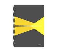 Leitz Office - Cuaderno Cuadriculado con Tapas, A4, Amarillo
