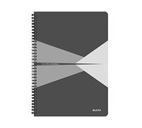 Leitz Office - Cuaderno Cuadriculado con Tapas, A4, Gris