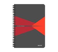 Leitz Office - Cuaderno Cuadriculado con Tapas, A5, Rojo