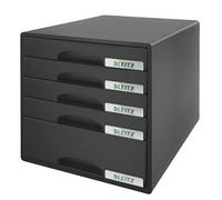 Leitz Buc de cajones Plus 52110095 – A4, 5 cajones, negro, plástico