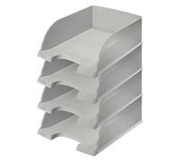 Leitz Plus Jumbo - Bandeja para documentos(4 unidades), Gris
