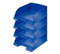 Leitz Plus Range Jumbo Letter Trays - Bandeja de escritorio (255 x 357 x 103 mm, Azul)