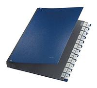 LEITZ Pultordner, A4, A-Z, 24 Fächer, Kunststoff, blau