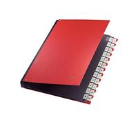 LEITZ Pultordner, A4, A-Z, 24 Fächer, Kunststoff, rot