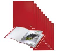 Leitz Portafolio 46760025 – 20 bolsillos, 40 hojas A4, reciclable, rojo