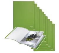 Leitz Recycle Carpeta Archivador para Folios A4 con 40 Fundas Transparentes de Plástico de Polipropileno 100 % Reciclable, Verde, 46770055