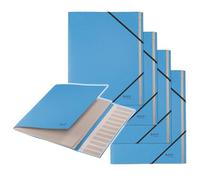 Leitz Recycle Carpeta Archivadora con 12 Separadores para Folios A4, con Gomas Elásticas Hecha de Cartón 100 % Reciclado, Azul - 39150035