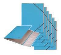 Leitz Recycle Carpeta Archivadora con 6 Separadores para Folios A4, con Gomas Elásticas Hecha de Cartón 100 % Reciclado, Azul - 39140035
