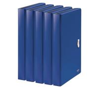 Leitz Recycle Carpeta Clasificadora de Acordeón para Folios A4 con 5 Compartimentos y Capacidad para 250 Hojas de Plástico de Polipropileno 100 % Reciclable, Azul, 46240035