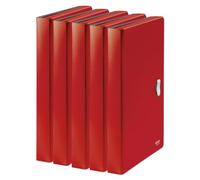 Leitz Recycle Carpeta Clasificadora de Acordeón para Folios A4 con 5 Compartimentos y Capacidad para 250 Hojas de Plástico de Polipropileno 100 % Reciclable, Rojo- 46240025