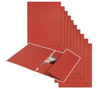 Leitz Juego de 10 carpetas Recycle 3 solapas A4, 430 g/m², 100% reciclado, rojo