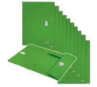 Leitz Recycle Carpeta de Papelería con 3 Solapas para Folios A4, con Capacidad para 150 Hojas de Polipropileno, 100 % Reciclable, Verde - 46220055