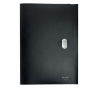 Leitz Carpeta de plástico Recycle 46220095 – A4, 3 solapas con cierre, negro
